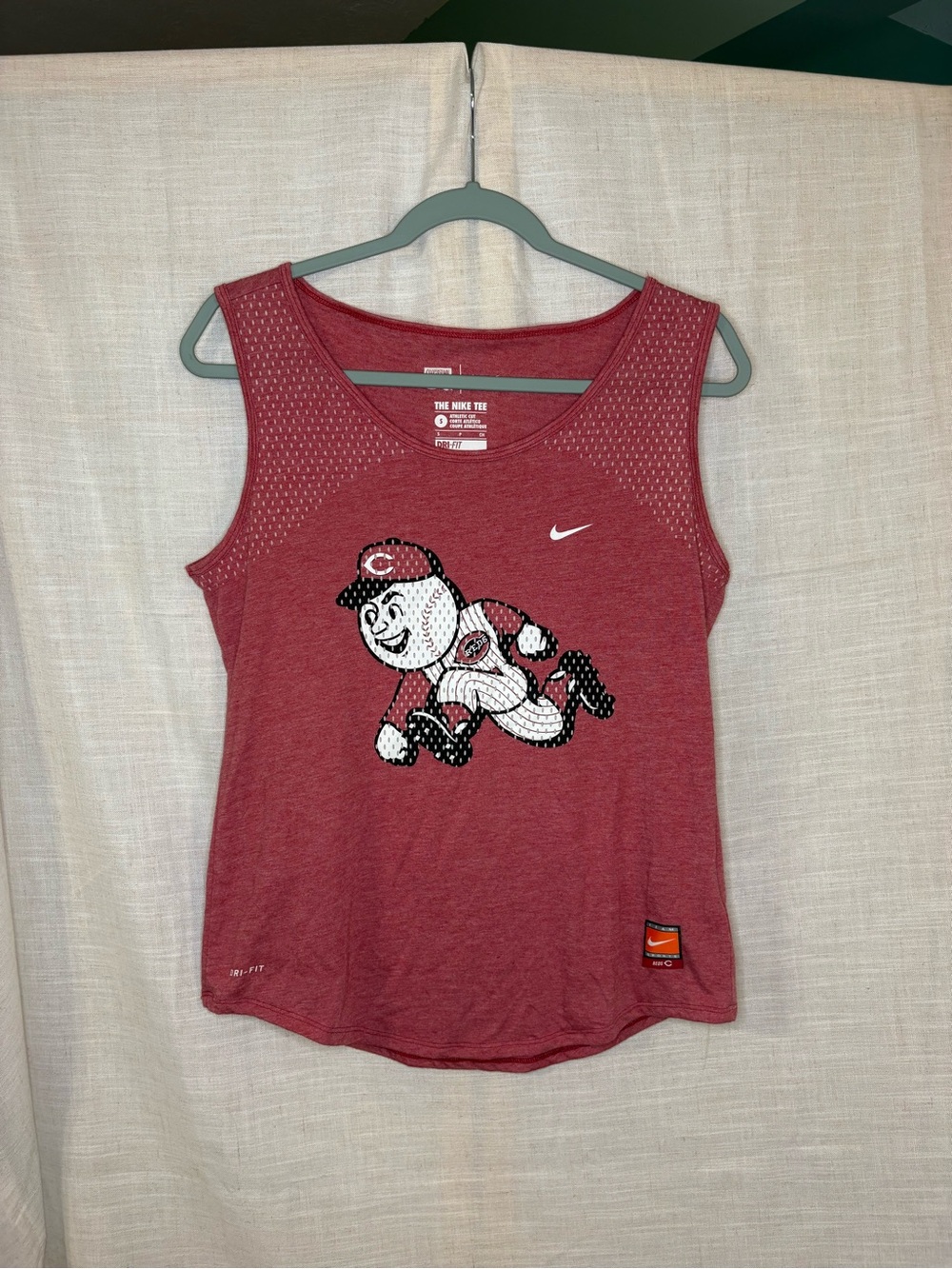 Nike Red Cincinnati Mascot Performance Tank Top